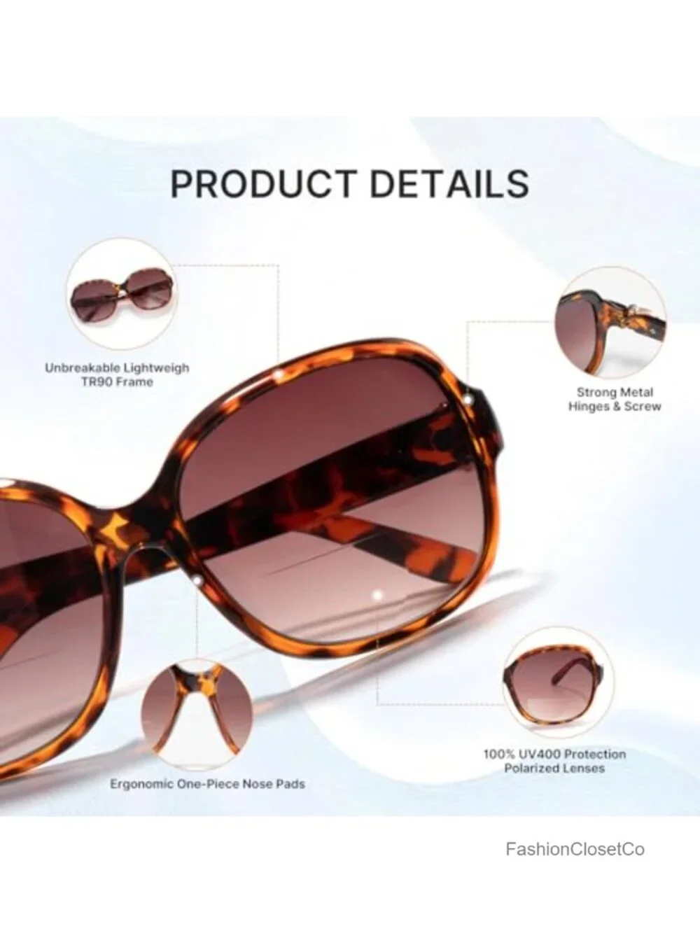 Oversized Square Bifocal Sunglasses with UV400, Gradient Reading Glasses,